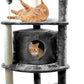 Furhaven 59.8" Tall Cat Tree for Indoor Cats, Ft. Sisal Scratching Posts, Condo, & Toys - Tiger Tough Platform House Interactive Playground Tower - Gray, One Size