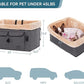 Petsfit Dog Car Seat for Medium Dogs or 2 Small Dogs, Upgraded Dog Booster Car Seat for Front and Back Seats with 2 Safety Leashes (Medium, Deep Grey)