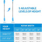Adjustable Kayak Paddle Boat Oar: Kayak Canoe Paddles 90-98 inch/230-250cm - Aluminum Floating Kayaking Fishing Oars with Paddle Leash for Adults Youth