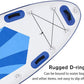 TOBWOLF 6 Pack Stainless Steel D-Ring Patch for Inflatable Boat Kayak Dinghy SUP, D-Ring PVC Patch Stand-Up Paddleboard Canoe Rafting Accessories, NO Glue Included