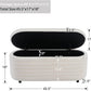 Kmax 45" Storage Bench Faux Fur Entryway Bench Upholstered Ottoman Bench for Bedroom Living Room Hallway, White