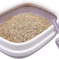 Cat Open Top Litter Box with Lid, Litter Mat, Poop Lifter Scoop & Kitten Kitty Stainless Steel Feeding Dish Bowl, Starter Kit 4 Pack for Small cat Within 5 Months (Grey-Four Entries)