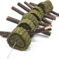 Bunny Chew Toys for Teeth, 2 PCS Organic Apple Wood Molar Sticks with Timothy Hay Circles for Bunny Chinchilla Guinea Pig Hamsters Holland Lop Prairie Dogs Squirrels, Improves Dental Health