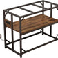 Sturdy Metal Aquarium Stand with Power Outlets, Adjustable Storage Cabinet - 660LBS Capacity, Rustic Brown - Suitable for 40 Gallon Fish Tank, Turtle Tank, Perfect Fish Tank Stand for Organization and Convenience