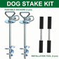 Dog Tie Out Stake (2-Pack),360°Swivel Run Stake,for Yard,Use Any Dog Tie Out Cable or Yard Leash