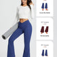 baleaf Women's V Crossover Flare Leggings with Pockets Yoga Pants High Waist Casual Workout Gym Bell Bottom Leggings