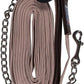 Schneiders Dura-Tech German Web Cord Lunge Line for Horses | Soft Grip Ribbed Webbing | Lightweight & Durable | Nickel-Plated Snap or Chain Options | Lunge Line with 30" Chain