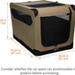 Amazon Basics Folding Soft Crate for Cat, Dog, Rabbit, Portable and Collapsible, 36 Inch, Tan, L 36" x 24" x 24"