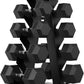 Hex Dumbbell Sets with Rack, 60-550 lb Rubber Encased Exercise & Fitness Dumbbells Set with Rack Option, Hand Weight for Strength Training, Weight Dumbbells