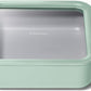 Caraway Glass Food Storage, 10 Cup Glass Container,Ceramic Coated Food Container,Easy to Store, Non Toxic, Non Stick Lunch Box Container with Glass Lids. Dishwasher, Oven,Square Shape,Mist