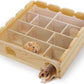 ZENFUN Wooden Hamster Maze with Clear Acrylic Cover, Multi-Chamber Hamsters Hide Tunnel Cage, Hideout Tunnel Toy Shed and Explore Toy for Dwarf Hamsters Mice Small Gerbil（Free-Installation）