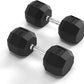 Rubber Coated Hex Dumbbell Weight Set, Multiple Sizes Exercise & Fitness Dumbbells,100LB Set,110LB Set,200LB,350LB,450LB,550LB, 35-50Lbs Pairs for Muscle Toning, Strength Building & Full Body Workout