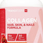 TransformHQ Beauty Collagen (30 Servings) Fruit Punch - Hair, Skin, & Nails Formula