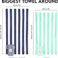 Dock & Bay Beach Towel - Quick Dry, Sand Free - Compact, Lightweight - 100% Recycled - Includes Bag - Cabana - Ipanema Orange - Extra Large (200x90cm, 78x35)