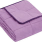 yescool Weighted Blanket (7 lbs, 41" x 60", Purple) Cooling Heavy Blanket for Sleeping Perfect for 60-90 lbs, Breathable Blanket with Premium Glass Bead, Machine Washable