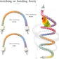 3pcs Gradient Colorful Bird Rope Perch Stand,Bird Cage Climbing Rope Toys Accessories,Bendable Climbing,Parakeet Lovebirds Cockatiels Budgies Play (9.8'',15.7'',39.3'')