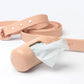 DIGGS Dog Poop Bag Dispenser for Leash - Premium Dog Waste Bag Holder with Easy One-Hand Dispensing (Blush)