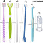 Dog Toothbrush, Finger Toothbrushes, 360 Degree Toothbrush, Triple Head Dog Toothbrushes, Double Head Toothbrush,Cleaning Brushes for Dog Cat Oral Dental Health (Blue, L)