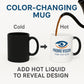 Personalized Coffee Mug, Magic Color Changing Photo Text 11 Oz Ceramic Mug, Customized Picture Name Tea Cup, Custom Fathers Day Mug, Taza Cafe Personalizadas Fotos, Gifts Women Men Mom, Black CC