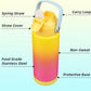 Insulated Water Bottle with Straw Lid,18 oz Stainless Steel Vacuum Metal Bottle with Silicone Handle,Rainbow