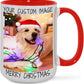 Ship Next Day Custom Mug Design Your Own Photo Text Personalized Picture Gifts for Women Men Customized Gifts Idea Personalized Coffee Mugs 15oz Red Handle