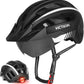 VICTGOAL Bike Helmet for Men Women with Led Light Detachable Magnetic Goggles Removable Sun Visor Mountain & Road Bicycle Helmets Adjustable Size Adult Cycling Helmets