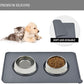 Waterproof Pet Feeding Mat with High Raised Edges, Heavier and Thicker Placemats for Cat Dog Water Bowl with BPA Free, Dogs Cats Food Mats for Messy Drinkers to Prevent Spill and Protect Floors