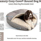 Snoozer Luxury Microsuede Cozy Cave Pet Bed, Show Dog Collection, Large, Merlin Camel