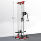 LAT Pulldown Machine, Multi-Functional Cable Machine with High and Low Pulley Station, Row Cable Machine Home Gym with Leg Support, Tricep Workout Equipment