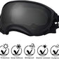 Medium Dog Sunglasses with Adjustable Strap UV Protection, Winproof Dog Puppy Sunglasses, Suitable for Medium Dog Pet Glasses, Dogs Eyes Protection,Soft Dog Goggles