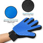 Pets First Dog Grooming Gloves Best Professional Deshedding, Brushing, Cleaning Mitt Tool for Small, Medium or Large Dogs & Cats. Fur & Hair Remover. Prevents Matted Coats. Soft Rubber Bristle Brush