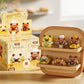 6 Set Cute Capybara Baking Bread Series Mini Building Toy Kawaii Animals Set Micro Adorable Pet Buildings Small Bricks Gifts Toys