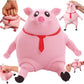 Stretchy Glue-Sand Filled Rubber Pig, Latex Piglet Soft Decompression Doll Toy, Animal High-Elastic Stretchable Decompression, Decompression Toy for Adults and Children (Pig-L)