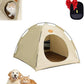 BreezyDen Pop-Up Pet Tent – Portable Indoor/Outdoor Cat Tent, Waterproof Pet Hideaway for Cats & Small Dogs with Mesh Window, Anti-Slip Base & Washable Design (White, XL (20 catties Kitten))