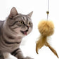 Cat Toys - Rainbow Wand, Feather Flips Plush Ball, Interactive Feather Teaser for Kitten Exercise - 3 Pack