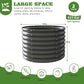A ANLEOLIFE 2-Pack 3ft x 24” Tall Galvanized Raised Garden Beds Outdoor, Round Metal Planter Box for Planting Vegetables Flowers Herb, Anti-Rust & Easy-Setup, Quartz Grey