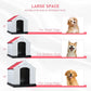 LEMBERI Durable Waterproof Plastic Dog House for Small to Large Sized Dogs, Indoor Outdoor Doghouse Puppy Shelter with Elevated Floor, Easy to Assemble (Red, 34''L*31''W*32''H)