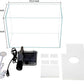 3 Gallon Glass Small Fish Tank, Betta Fish Tank Starter Kit with Filter, Lights,Lid.