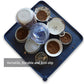 Hoki Found XX-Large Silicone Pet Food Mats - Non-Slip Dog & Cat Bowl Placemats - Waterproof Feeding Mats - Ink Indigo
