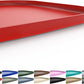 Silicone Pet Feeding Mat with Raised Edge for Food and Water, Dog Bowl Mats, Cat Bowls Placemat with High Lip for Floor Waterproof, Rubber Tray for Cats and Dogs 24 x 16 x0.8 Red