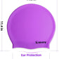 Keary Extra Large Swim Cap for Braids and Dreadlocks Extensions Weaves Long Hair, Waterproof Silicone Cover Ear Bath Pool Shower Swimming Cap for Adult Youth to Keep Hair Dry, Easy to Put On and Off