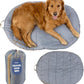 Travel Dog Bed (42" x 30") – Foldable, Packable Camping Dog Bed – Water Resistant, Cozy & Durable Mat with Soft Padding – Compact, Portable & Machine Washable – Large & Small Breeds – Grey