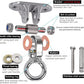 Stainless Steel Heavy Duty Swing Hanger 180°+360° Ceiling Swing Mount Free Swivel Swing Hook Swing Hardware Kit for Yoga Swing Hammock Chair Porch Swing Sets Heavy Punching Bag 1500 LB Capacity