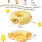 EHEYCIGA Cat Tunnel Bed for Indoor Cats, Cute Cat Donut Toy Tunnel for Small Large Cats with Washable Circle Cushion, Peekaboo Pet Cave Play Tunnel for Kitten, Puppy, Rabbit
