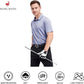 Mens Golf Shirt Moisture Wicking Dry Fit Performance Sport Short Sleeve Striped Golf Polo Shirts for Men