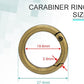 10 Pack 3/4 Inch Trigger Spring O Rings, Metal Round Carabiner Clip Snap Hook, Spring Keyring Buckles for Replacement Purse Strap, Paracord Lanyard Clips, Keychain Rings Hardware DIY Crafts Making