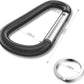 sprookber 3" Aluminum Carabiner D Ring, Caribeener Clips, Spring Snap Hook for Keychain Clip, Set of 10