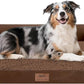 Extra Large Dog Bed-Orthopedic Waterproof XL Dog Bed for XLarge Extra Big Dogs - Foam Couch Sofa Washable with Removable Cover-Coffee