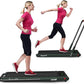 GYMAX Walking Pad, 2 in 1 Free Installation Under Desk Treadmill with Smart App, Remote Control & LED Display, 2.25HP Foldable Portable Compact Running Machine for Small Spaces Home Office