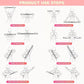 Resistance Bands, Figure 8 Exercise Bands for Women Men, 8 Shaped Resistance Rubber Band for Arms, Back, Shoulder Stretch with Handles, Gift for Sports Lover, Portable（25lb Pink）